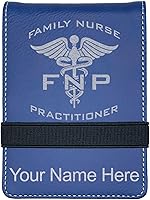 Vista 13 de LaserGram Mini padfolio con bloc de notas y bolígrafo, enfermera practicante de la familia FNP, grabado personalizado incluido (rosa)