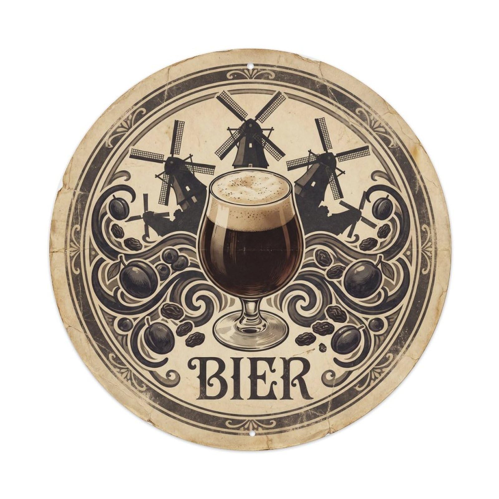 Pub Brewery European Craft Beer Beverage Nostalgic Metal Tin Sign