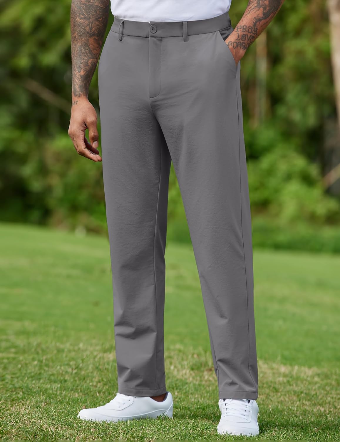 COOFANDY Calça social masculina de golfe elástica para trabalho, secagem rápida, leve, casual, justa, com bolsos em promoção! Veja a oferta e mais achadinhos de Calças 5 Hoje é o melhor dia para comprar COOFANDY Calça social masculina de golfe elástica para trabalho, secagem rápida, leve, casual, justa, com bolsos com aquele preço maroto! Promoção! Aproveite a oferta! 5