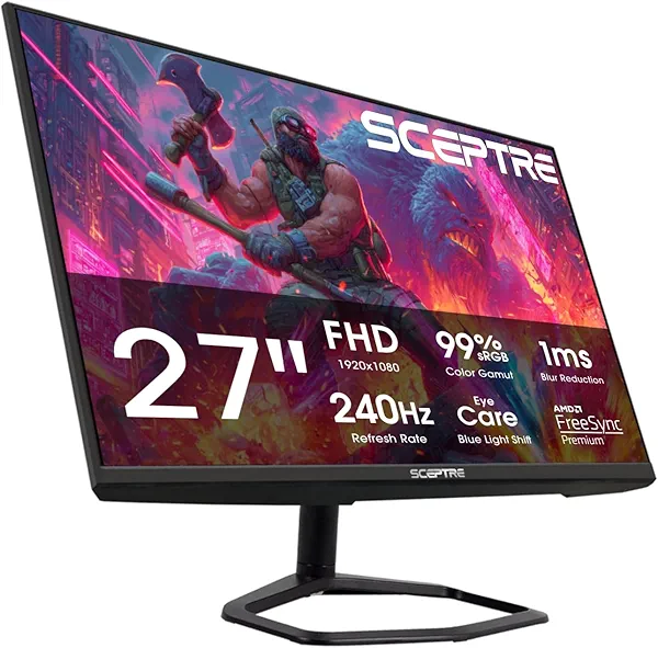 Sceptre New 27-inch 240Hz Gaming Monitor DP x2 HDMI x2 Build-in Speakers, Machine Black 2026