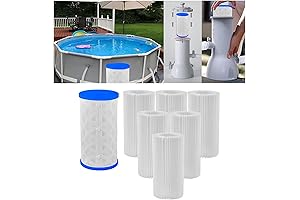 6-Pack Universal Pool Filters Type A Type C or III, Perfect for...