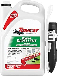 Tomcat Repellents Rodent Repellent Ready-to-Use — Indoor & Outdoor Mouse and Rat Deterrent with Peppermint, Cinnamon & Garlic Essential Oils, 1 Gallon, 1 gal.
