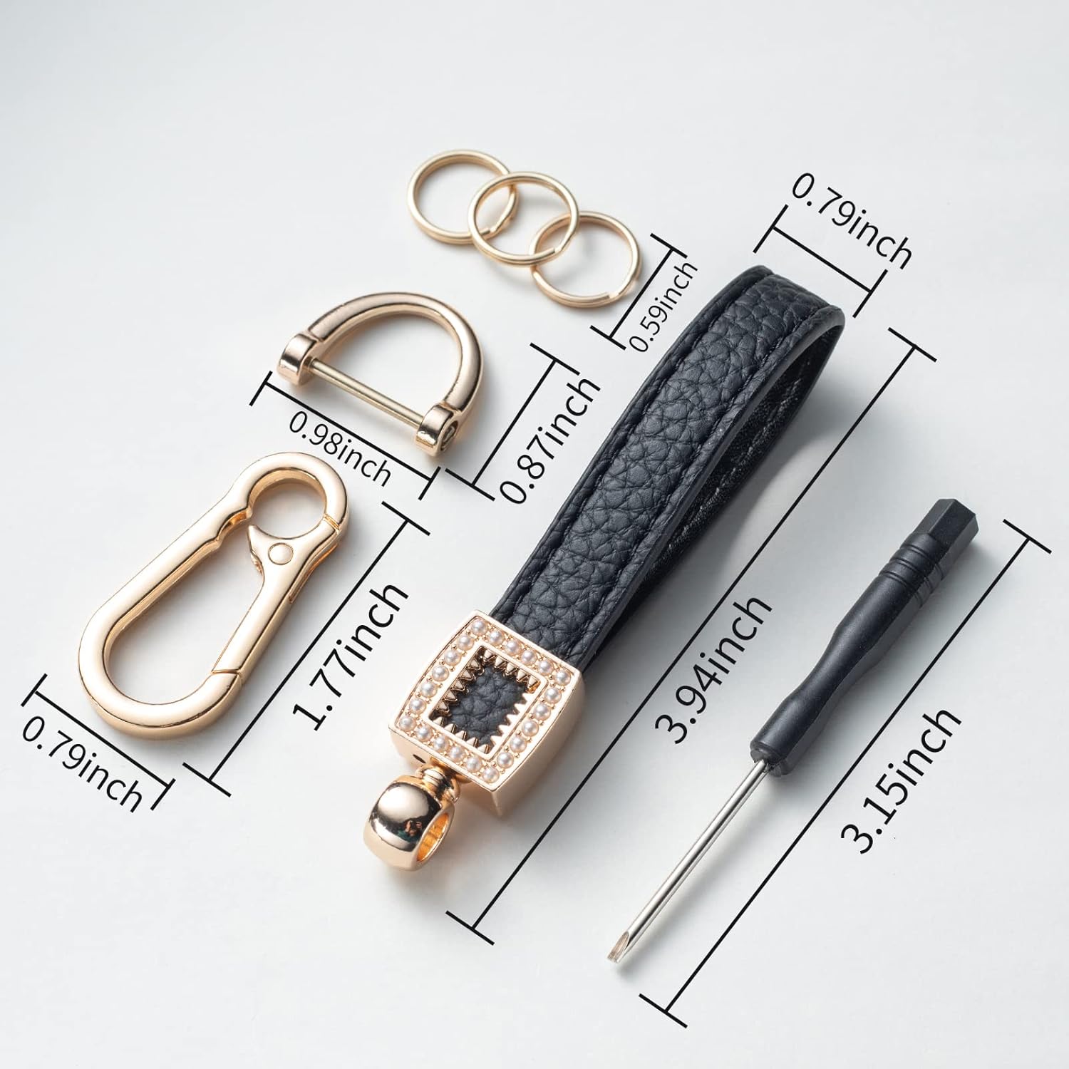 Gematay Microfiber Leather Car Keychain, Universal Car Key Fob Keychain ...