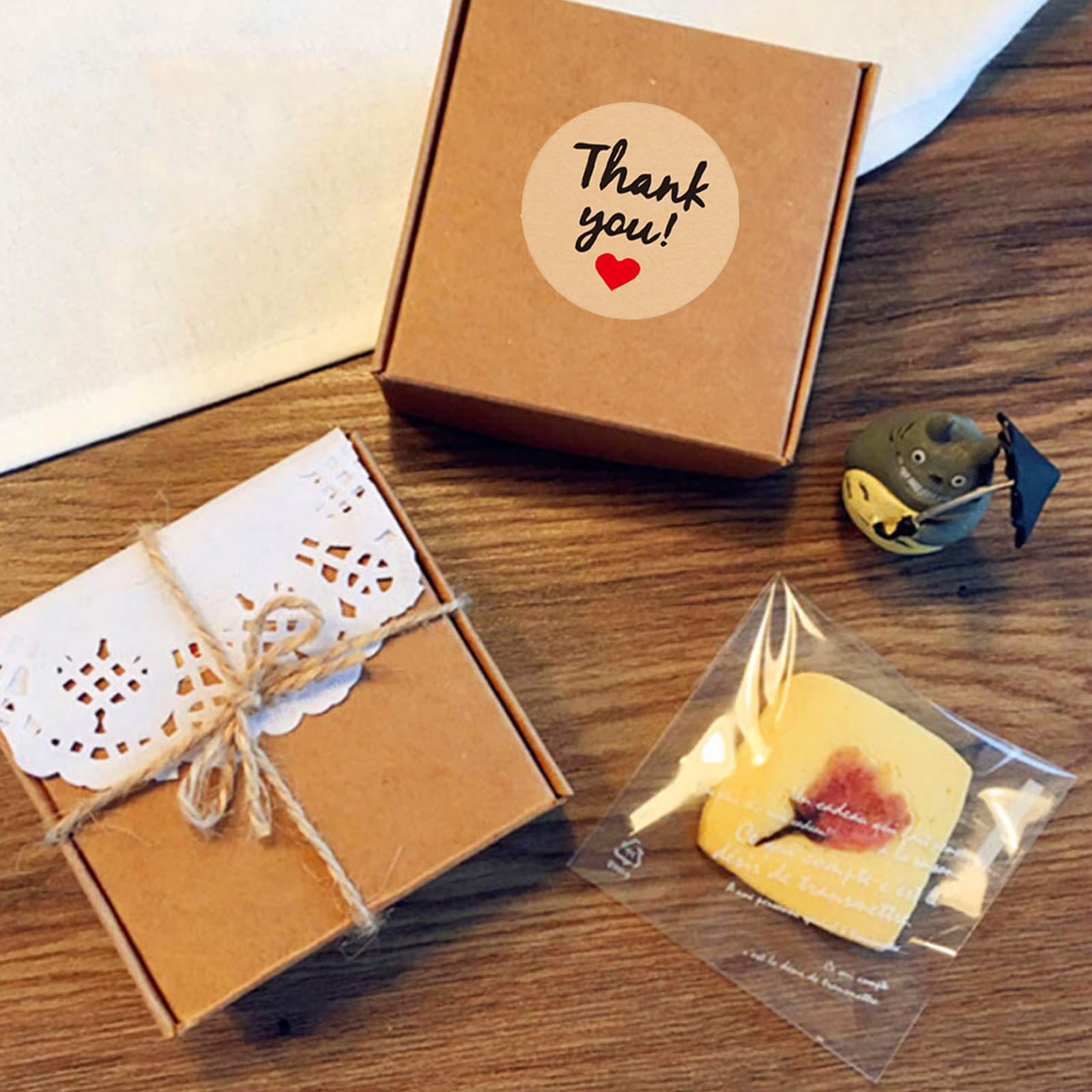 120 Adesivi Di Ringraziamento A Forma Di Cuore – Carta Kraft, 3,7 Cm, Scritta Thank Your Order, Per Piccole Imprese E Pacchi