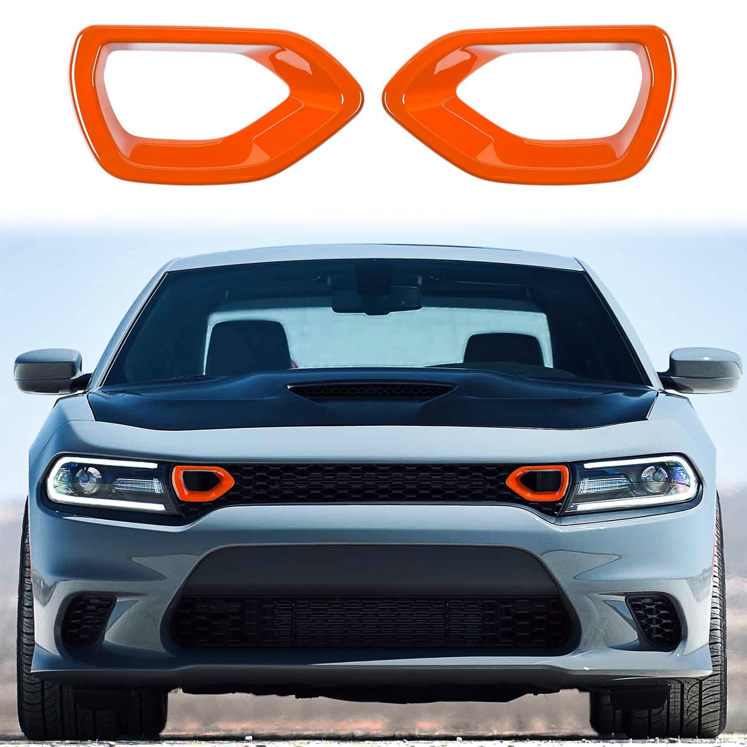 Amazon.co.jp: JWWY ダッジチャージャー フロントグリルインサート