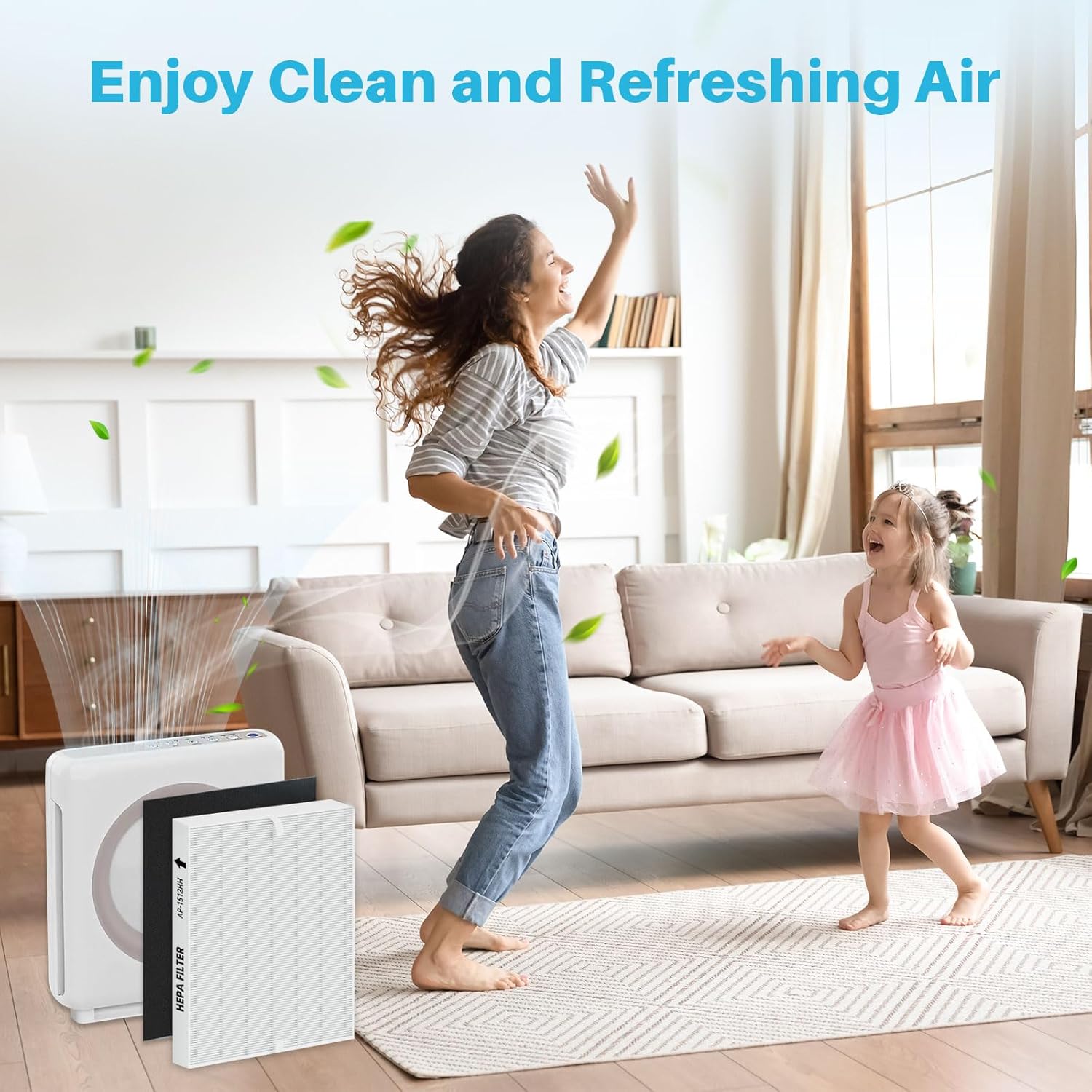 AP-1512HH Air Purifier Replacement Filter Set Compatible with Coway AP-1512HH and Airmega 200M, 1 HEPA and 2 Carbon Pre-Filters
