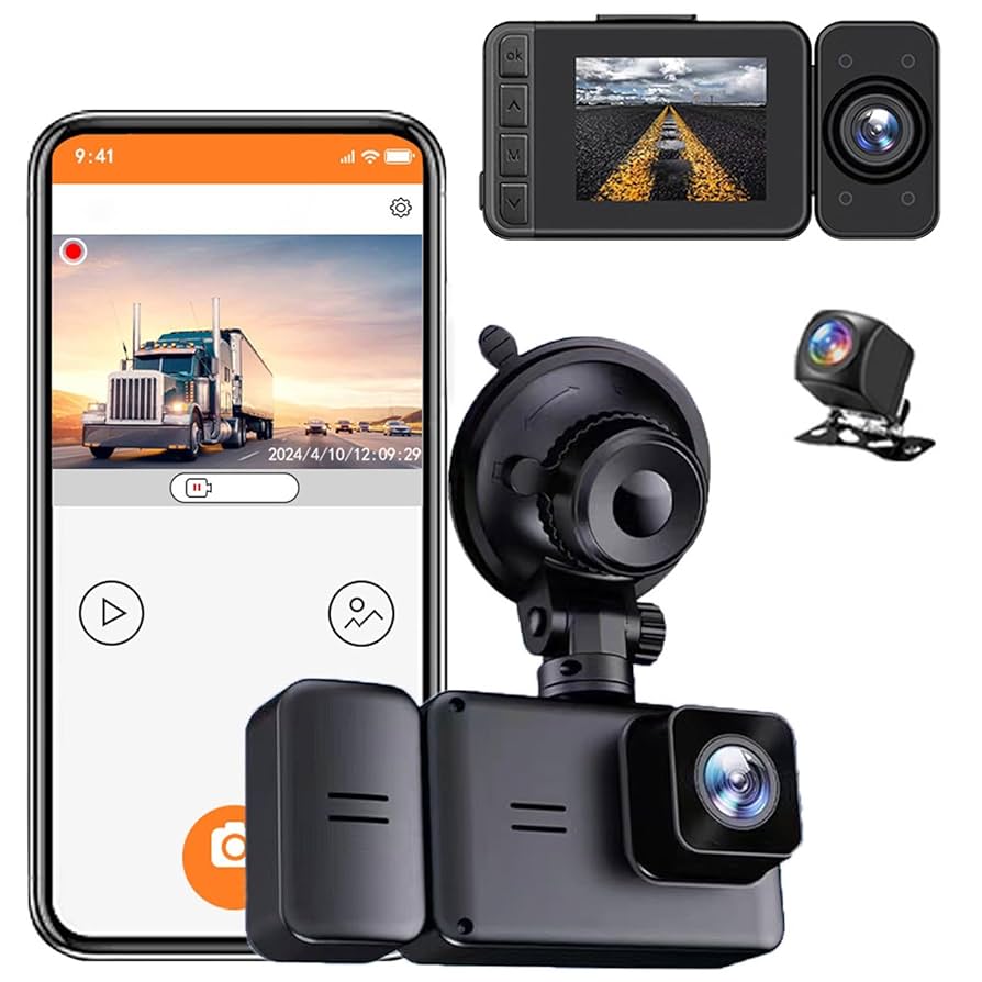 Amazon.com: Dash Cam, 3 Channel Dash Cam, 1080P Dash Cam
