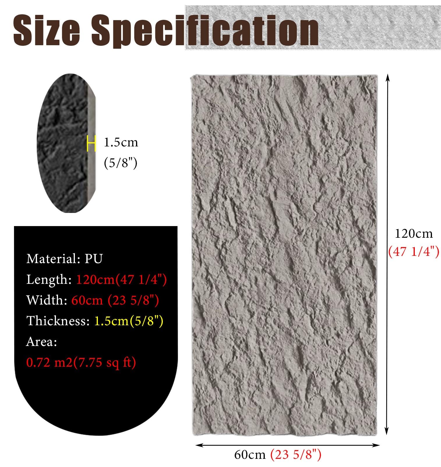 Pannelli Decorativi Pareti Pannelli Murali per Interni ed Esterni, 4 Pannelli Decorativi In ​​poliuretano con Texture per Carta da Parati per Sfondo TV, Rivestimento Murale Impermeabile per Boiserie A