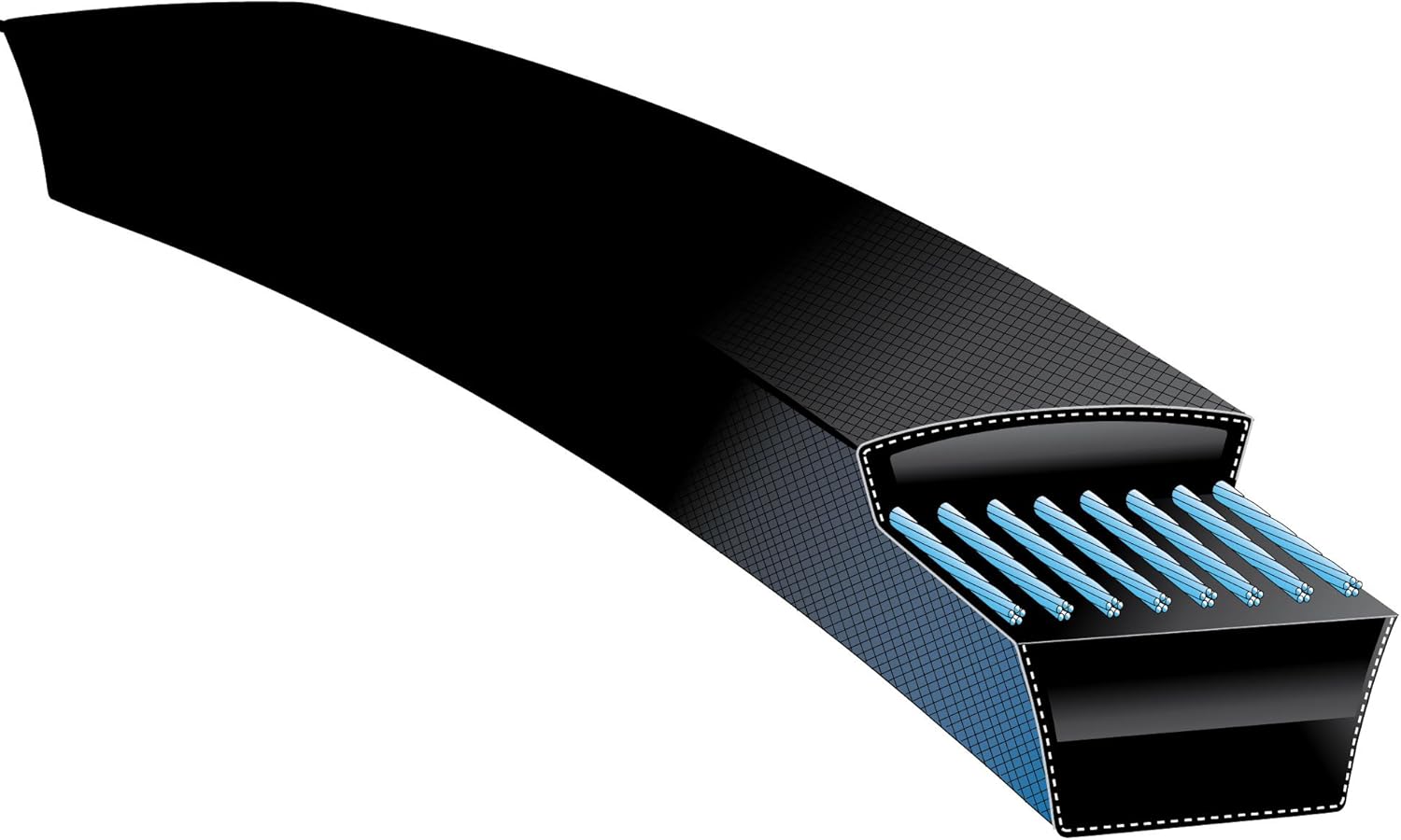 Gates A158 Hi-Power II Belt, A Section, A158 Size, 1/2 Width, 5/16 Height, 160.0 Belt Outside Circumference