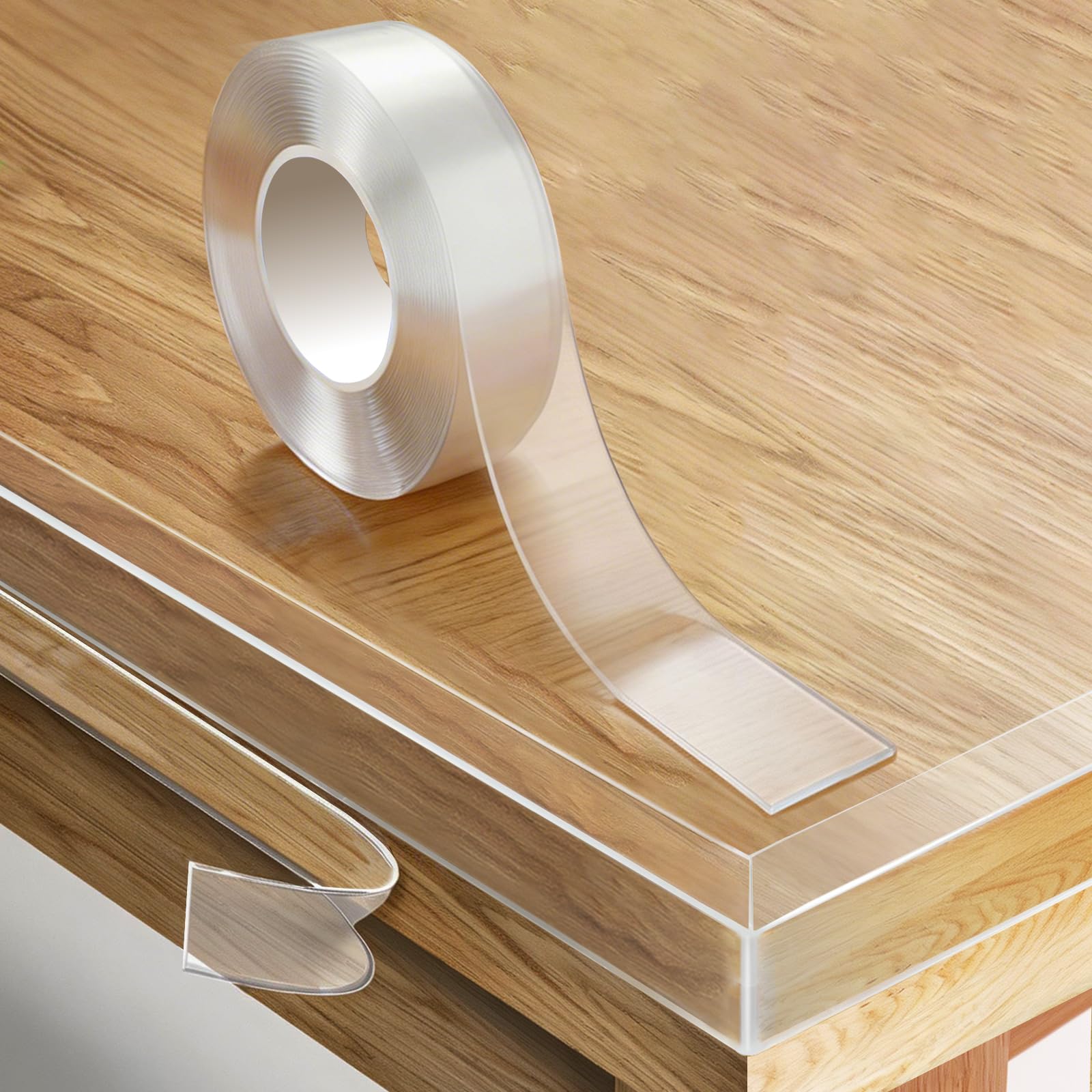 Hexizexi Kantenschutz Transparent 5m x 3cm Extra Stark Transparent Selbstklebend Eckenschutz und Kantenschutz 2 mm Thick Furniture Edge Protectors for Wände Schränke Betten Möbel