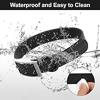 Vista 78 de Wisedog Waterproof Dog Collar: Multiple Adjust 7" to 23.6", Soft Rubber Coated Webbing, Easy to Clean, for Small Medium Large Dogs