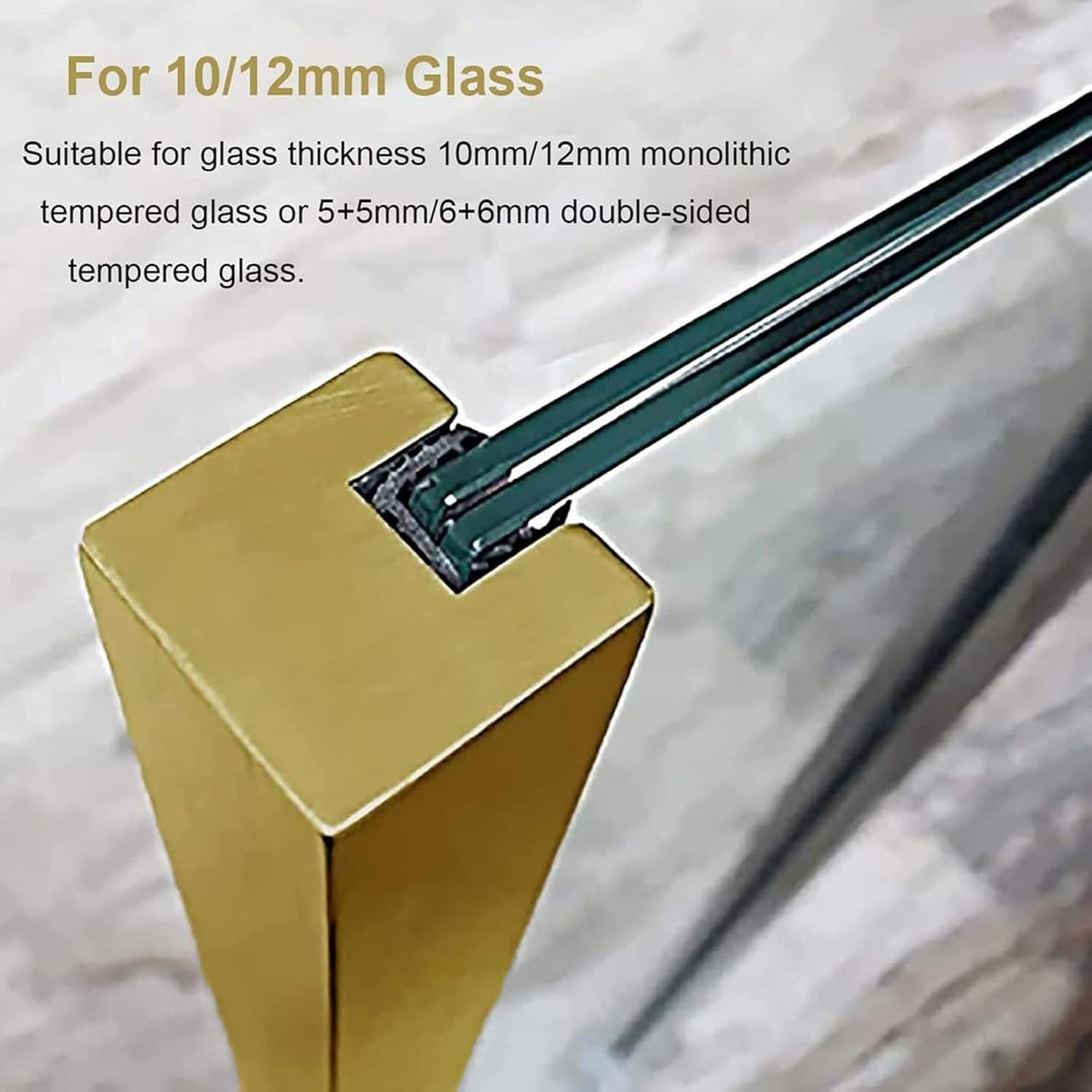 Glass Railing Post for Indoor Stair/Outdoor Steps - Square Glass Panel Clamp Stair Banister Post, 304 Stainless Steel, Easy to Install Deck Baluster System