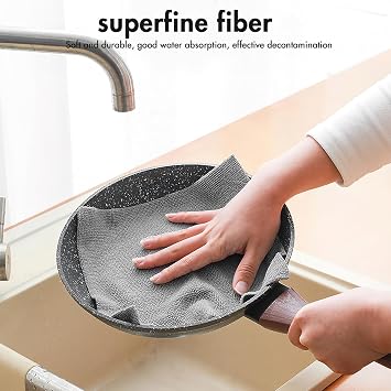 Microfiber Cleaning Cloths 40 PCS per Roll, 2pcs Microfibre Cloth Roll, Tear Away Towels Reusable and Washable Cloth Duster for Washing Dishes, Kitchen, Car, Motorbike, Windows, 25 x 25 cm