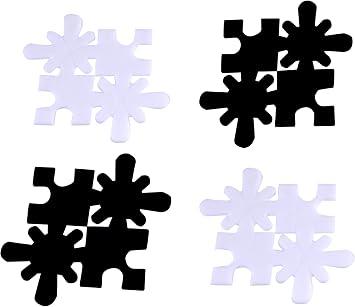 Cuisivin Puzzle Coaster - 4Pk black & White, Assorted