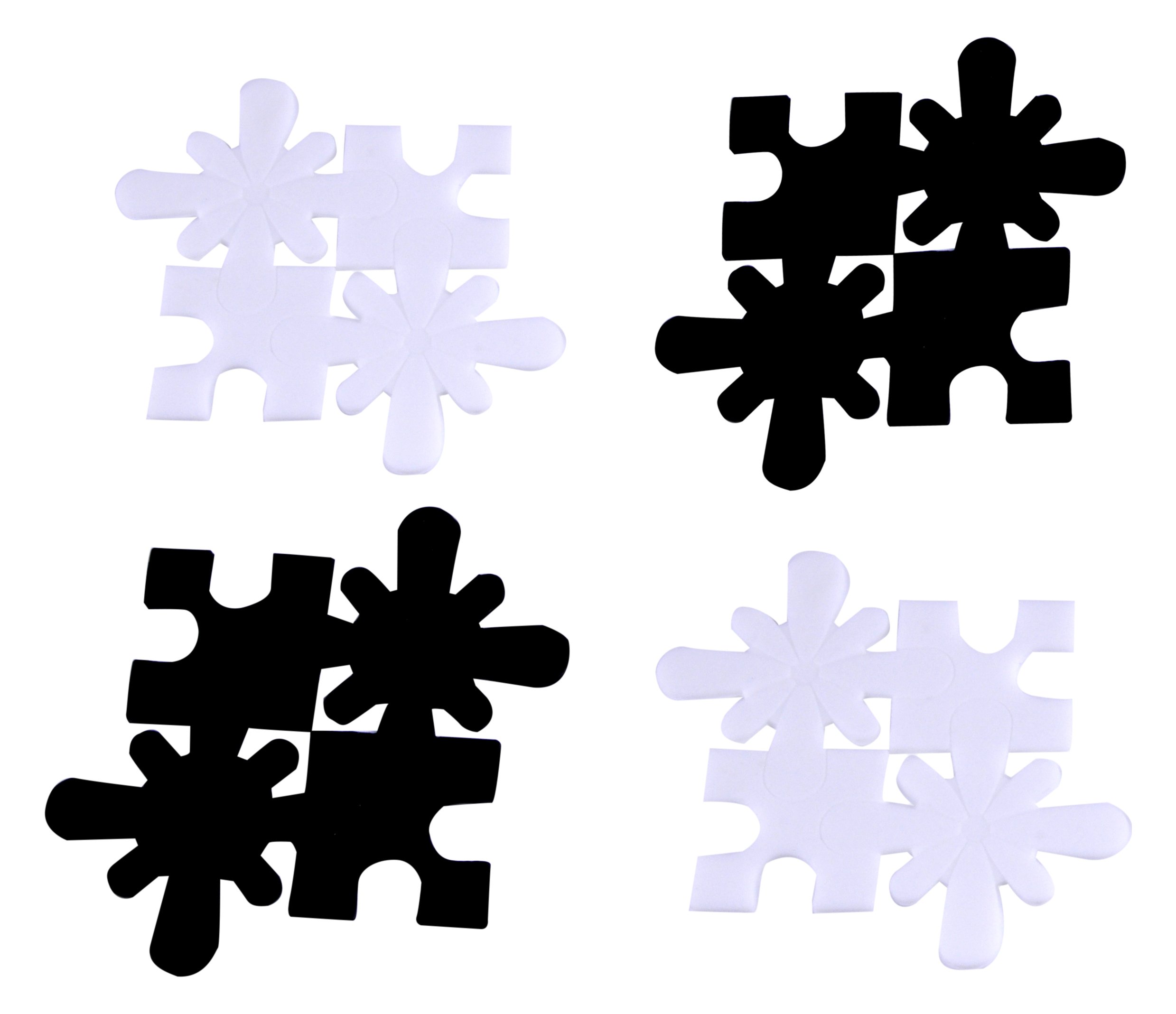 Cuisivin Puzzle Coaster - 4Pk (black & White), Assorted