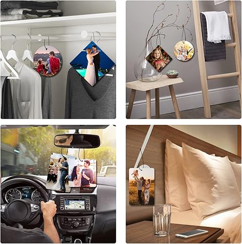 Miniatura 5 de Ambientador personalizado para ambientadores de coche personalizados con imágenes, accesorios de coche para hombres, novios, familia, regalos