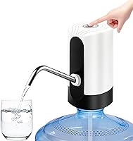 Vista 1 de Bomba de mesa de agua, bomba de agua eléctrica portátil con cable de datos USB, bomba de agua potable automática en blanco para viajes, cocina