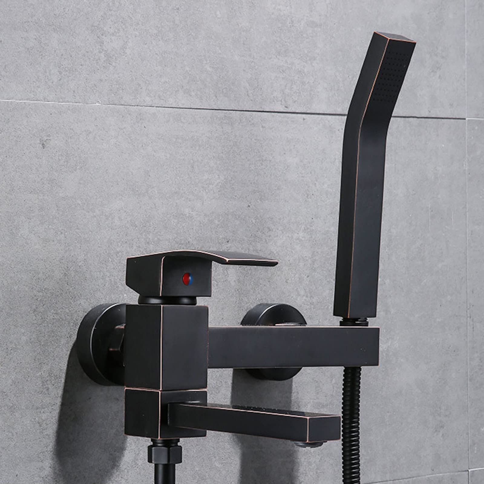 Mitigeur de baignoire résistant noir rétro robinet douche à levier unique