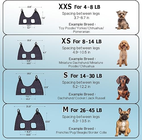 Miniatura 7 de Supet Arnés de hamaca de aseo para perros y gatos, correas de sujeción para perros y animales pequeños para peluquería para recortar uñas (grosella