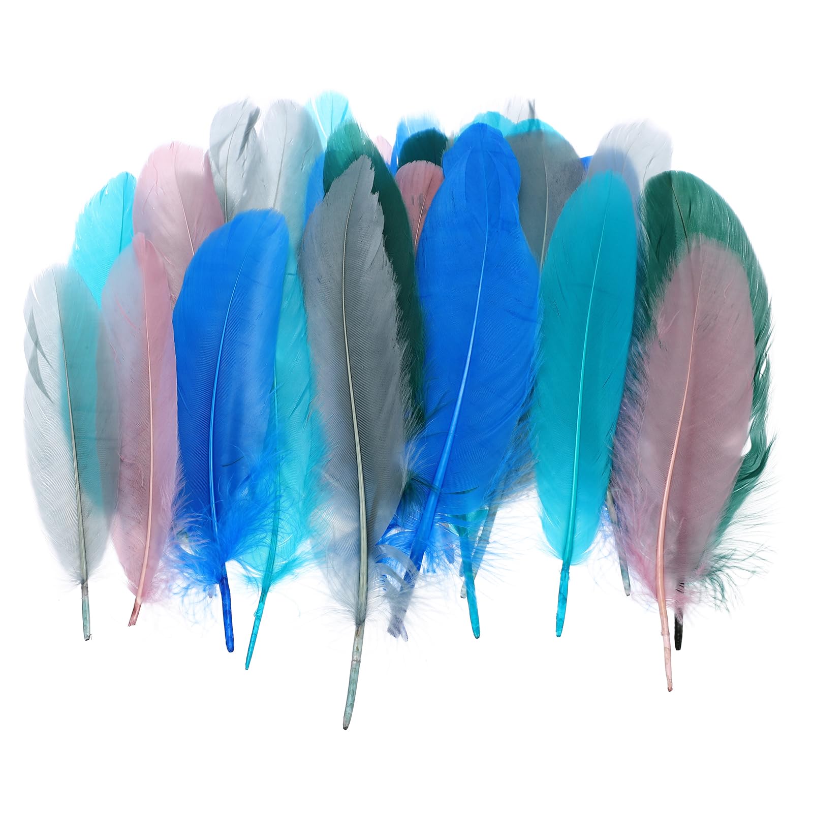 PATIKIL 4-7" Natural Goose Feathers Bulk for Crafts, 300 Pack Long Assorted Colors Feathers Decor for DIY Dream Catchers, Hats, Garland, Vase Supplies Adults Crafting, Dusty Colors