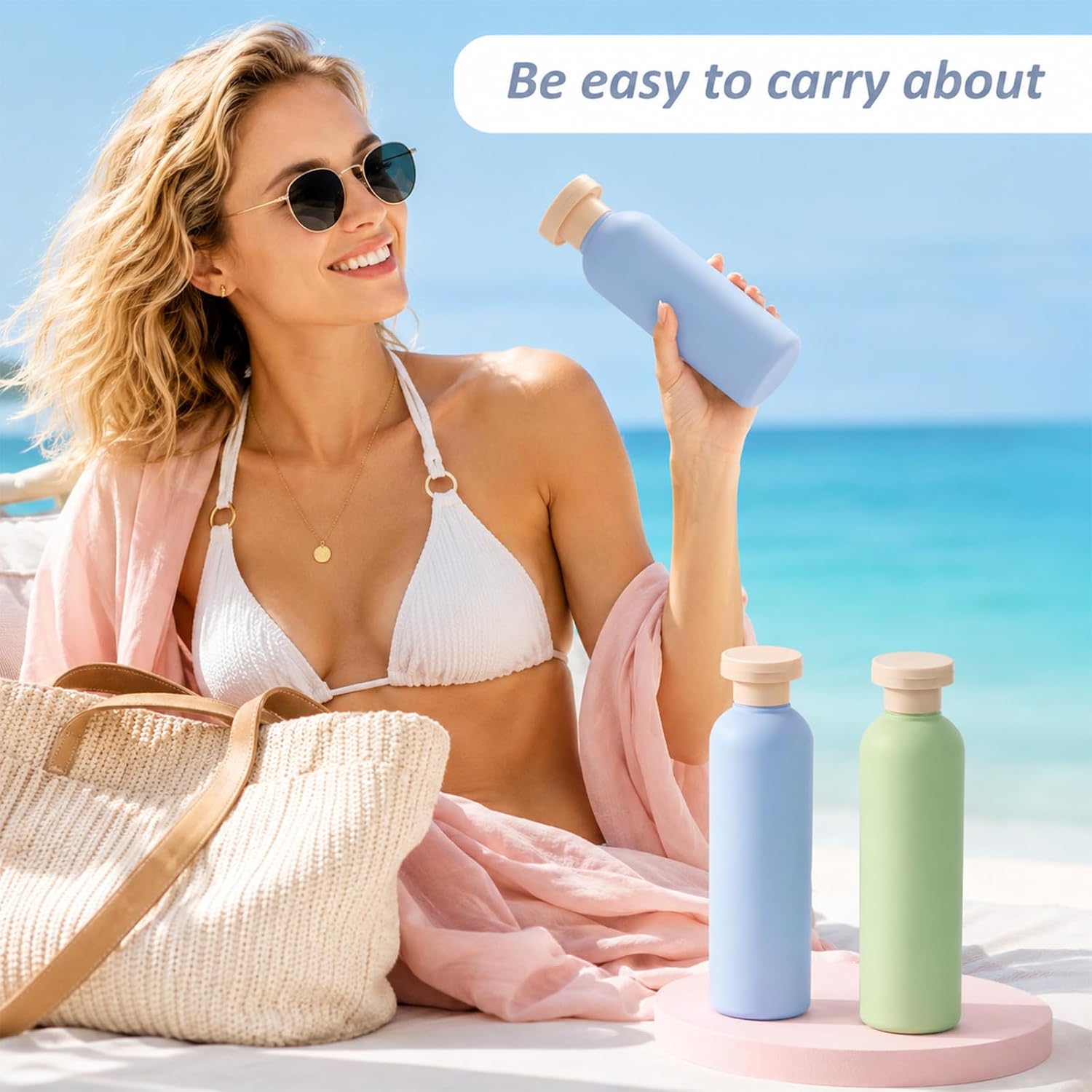 2 Pack Shampoo Travel Bottles Large Travel Bottles 8.8oz / 260ml image 4