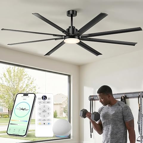 84-inch Aluminum Outdoor Ceiling Fan with Light