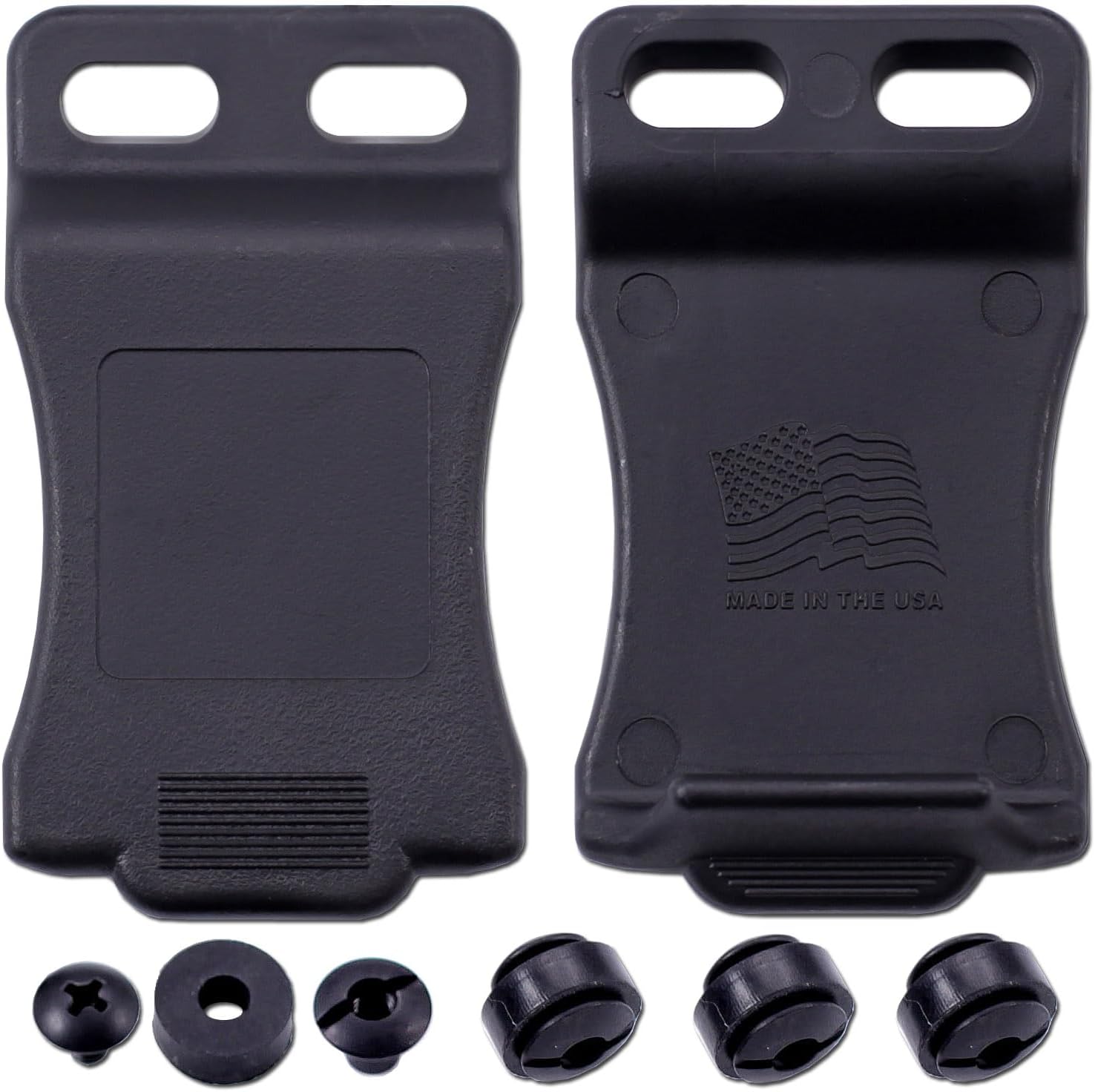 XCLIP IWB Belt Clip Attachment for KYDEX Gun Holsters & Knife Sheaths – (Inside-The-Waistband) – Made in U.S.A. - Adjustable Hole Design - Mounting Hardware Included