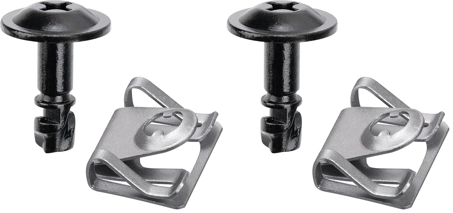 OAUTOO 10 Sets Under Tray Engine Cover U Nut & Screw Fasteners for 51718218852 + 51718176503 BMW E38, E39, E39 M5 (Pack of 2)