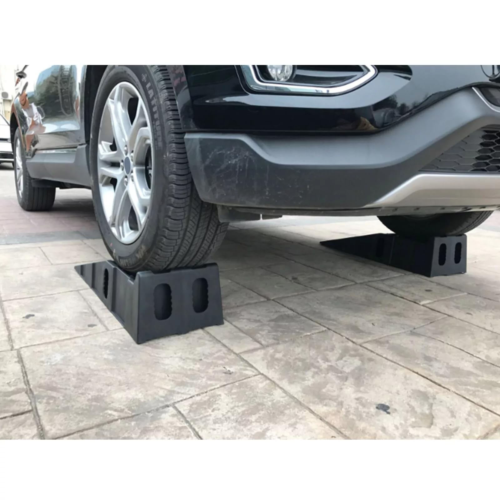 2 rampas de acceso de 16.000 libras, rampas de acceso de alta resistencia, antideslizantes, de plástico PP, rampas de acceso para coche, rampas de garaje, 92 x 32 x 32 cm