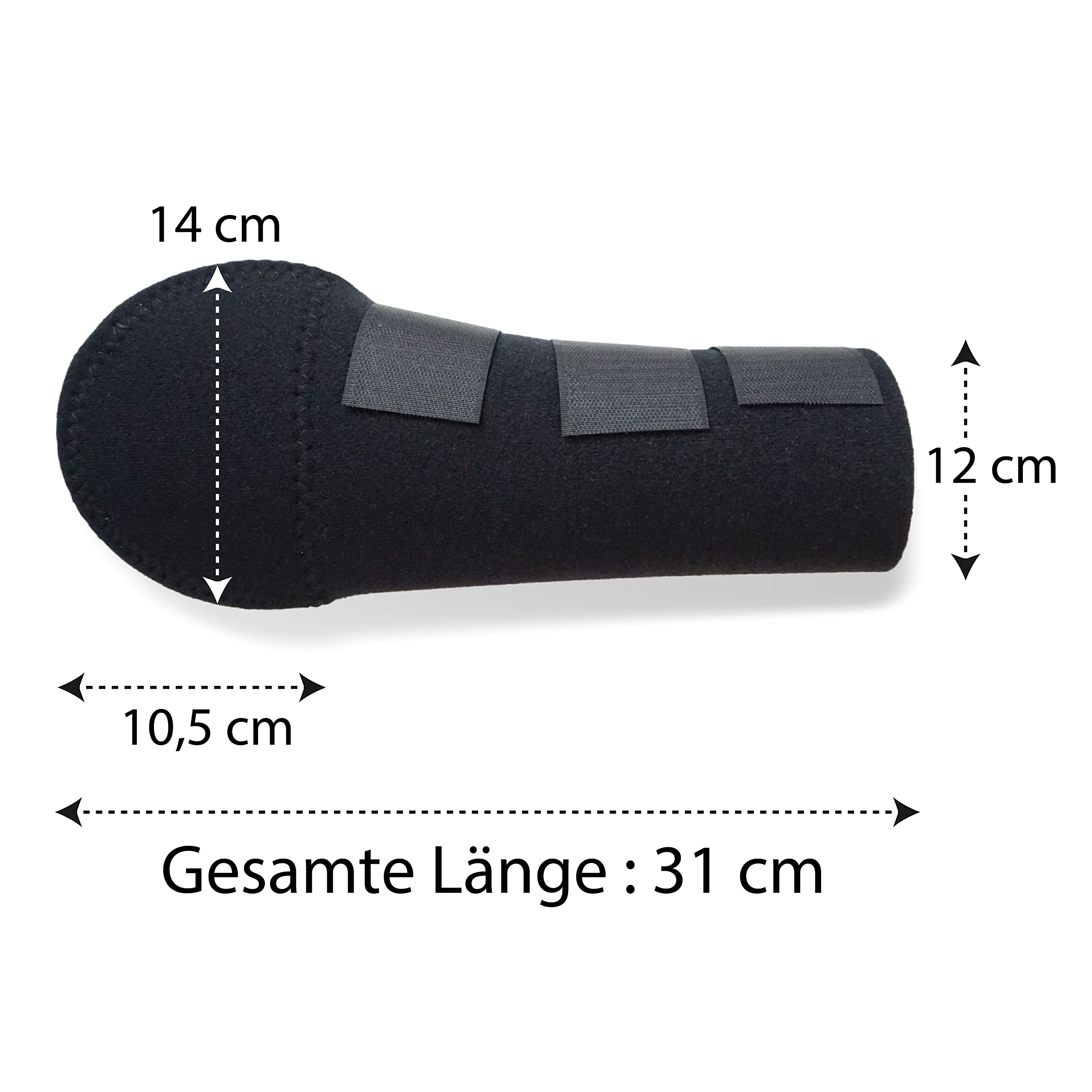 Pferdelinis Schweifschutz für Pferde Schweifschoner Pferd aus Neopren ideal für den Anhänger Transport oder als Scheuerschutz (1x Schwarz)