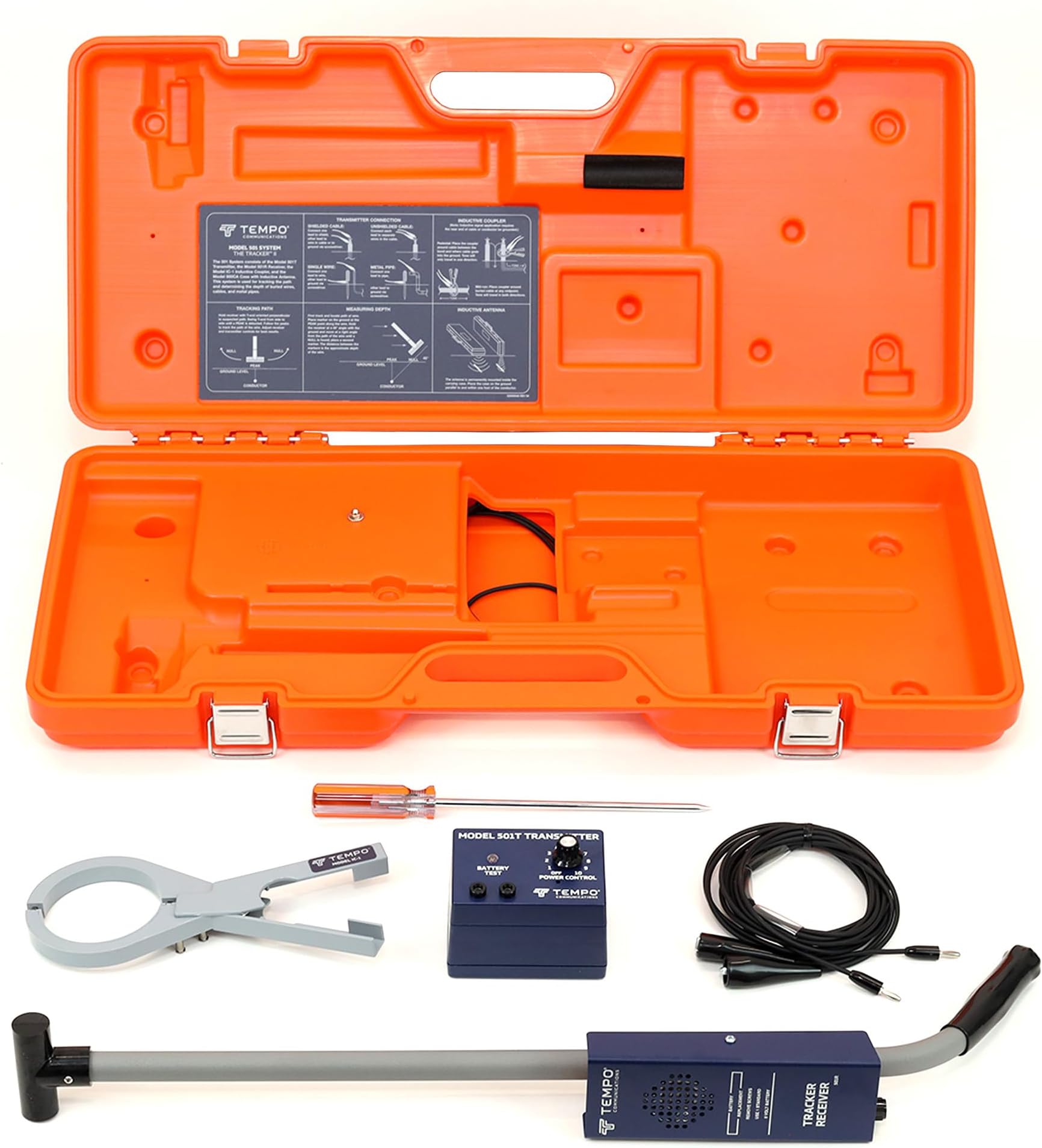 TEMPO Communications 501 Tracker II Underground Wire Locator, Buried Wire Locator, Underground Wire Tracer, Locate Wires 7 Ft Deep (2026 Model)