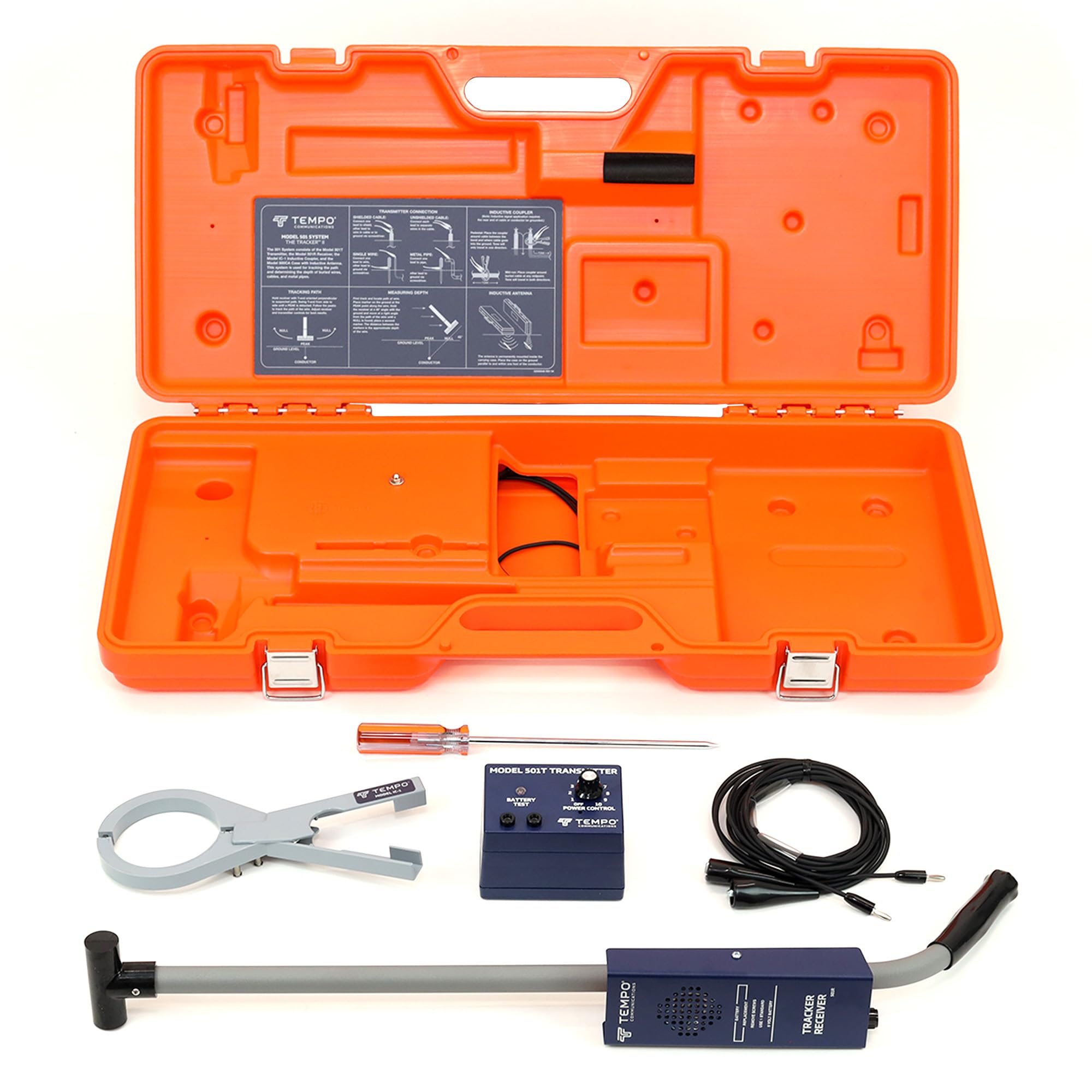 TEMPO Communications 501 Tracker II Underground Wire Locator, Buried Wire Locator, Underground Wire Tracer, Locate Wires 7 Ft Deep