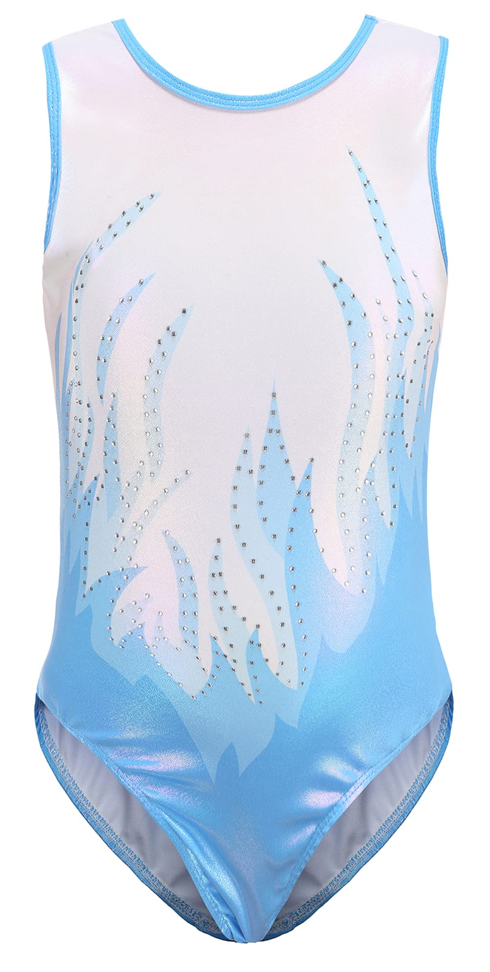 Gymnastics Leotards for Girls Printed Dance Ballet Leotards Bodysuit Sleeveless Performance Children Dance Costume