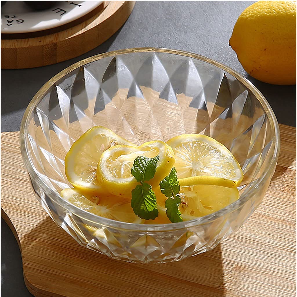 Tazón De Sopa Grande Para Ensaladeras Cuenco de cristal transparente for ensalada de verduras, cuenco for postres de frutas secas for el hogar, adecuado for frutas, sopas, pastas Cuencos Para Cocina C