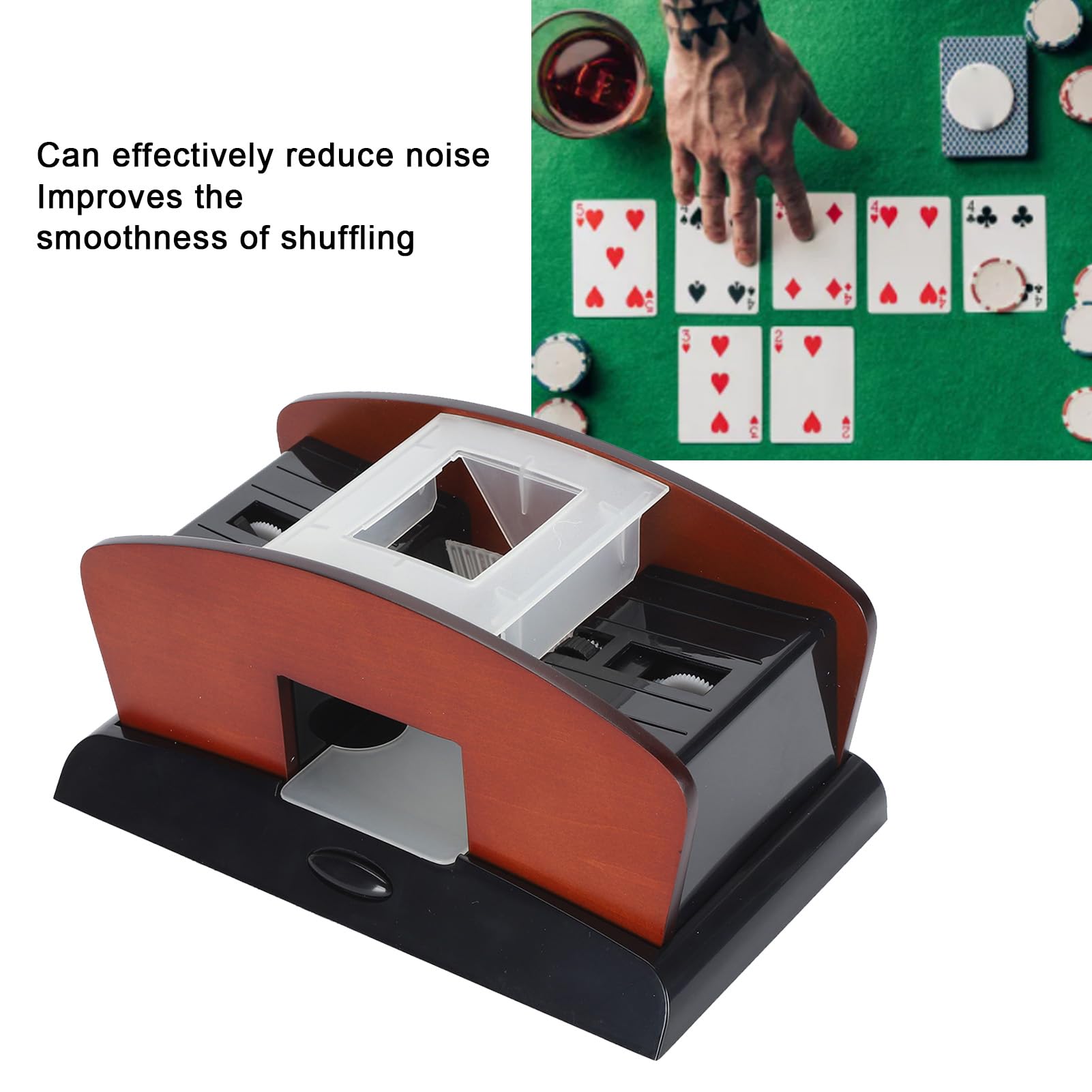 2 In 1 Automatic Card Shuffler & Dispenser, 360° Rotation