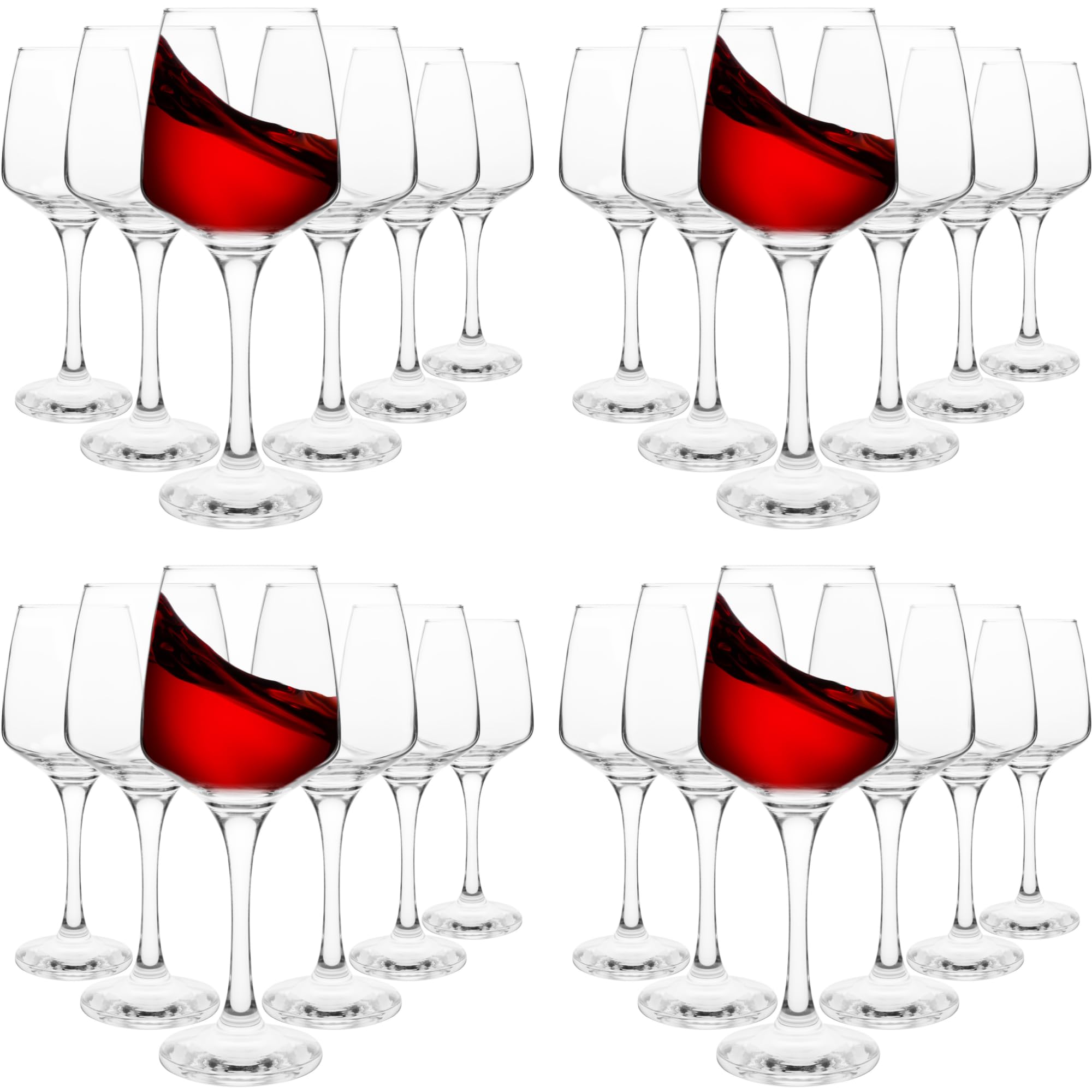 Homiu Wine Glass Florence Collection 400ml Long Stem Large Glasses Red or White Wines (24 Pack)