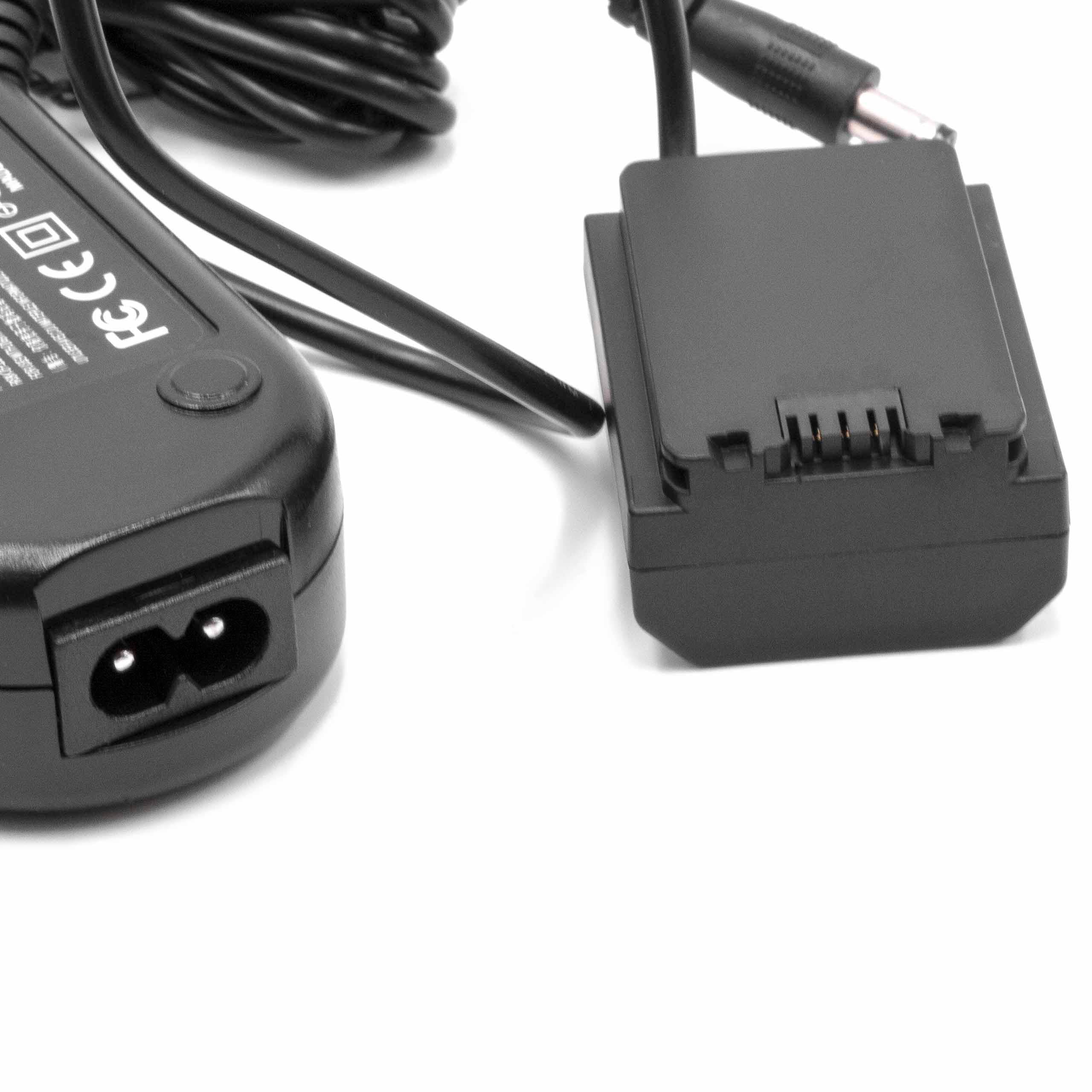 Vhbw Alimentatore Con Accoppiatore DC Per Fotocamera Sony Alpha 1, 7c, 7 IV, A9, A7S III - Cavo 2.85m, 8V 3.0A, Sostituisce AC-FZ100