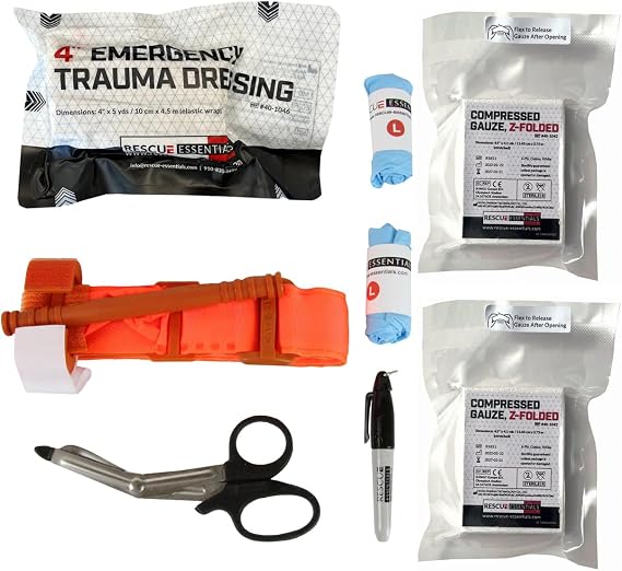 Rescue Essentials Bleeding Control Public Access Nylon Kit - Single