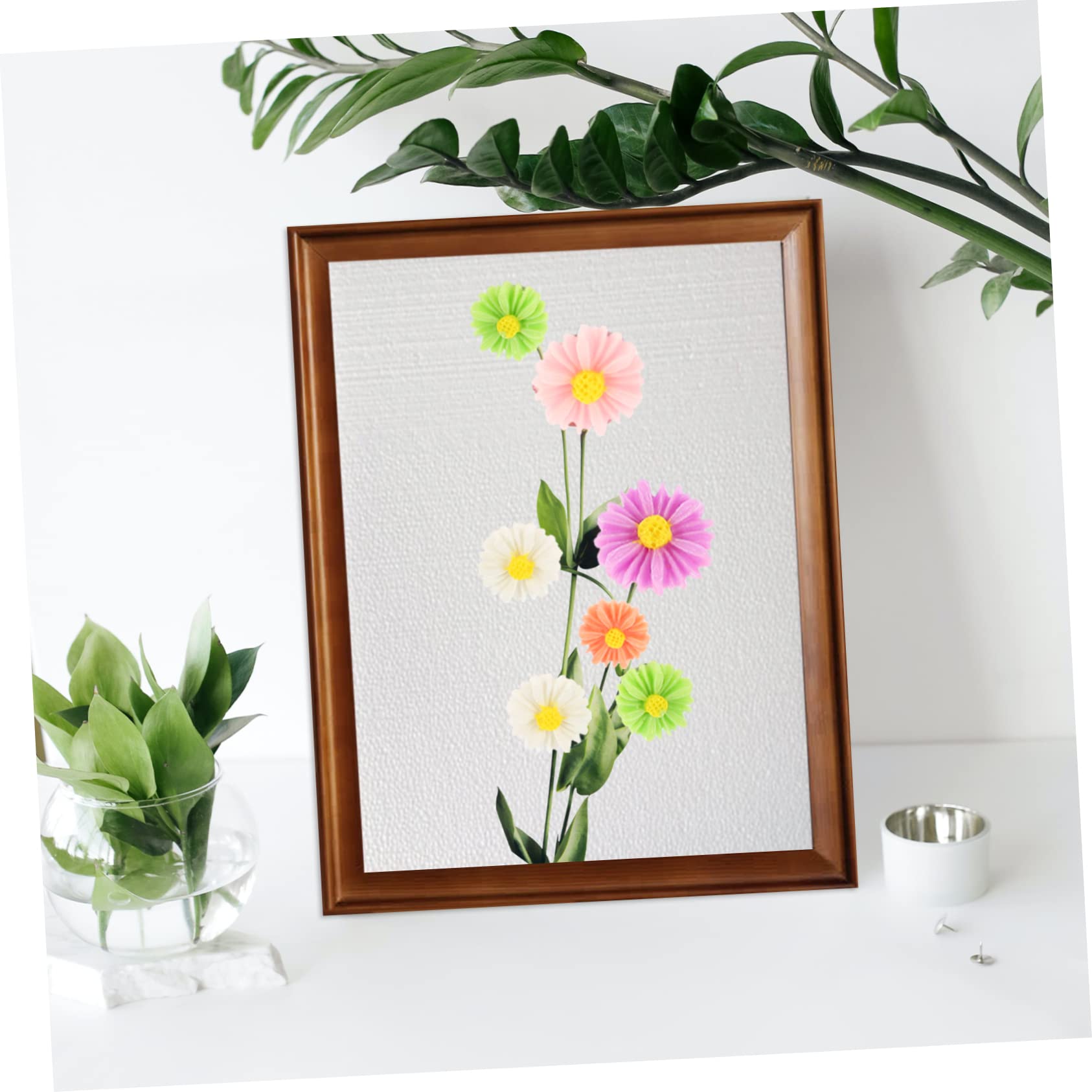 STOBOK 180pezzi Puntine Da Disegno Sostituibili Forma Di Margherita Accessori Decorativi Per Casa e Ufficio Piccole Puntine Pratiche Per Bacheca e Poster