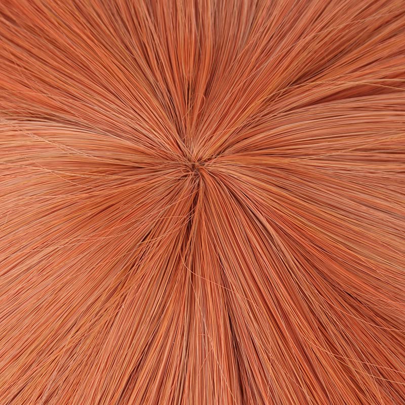 Long Dark Orange Cosplay Wigs for Women Halloween Costume Curly Wig for Party - Image 5