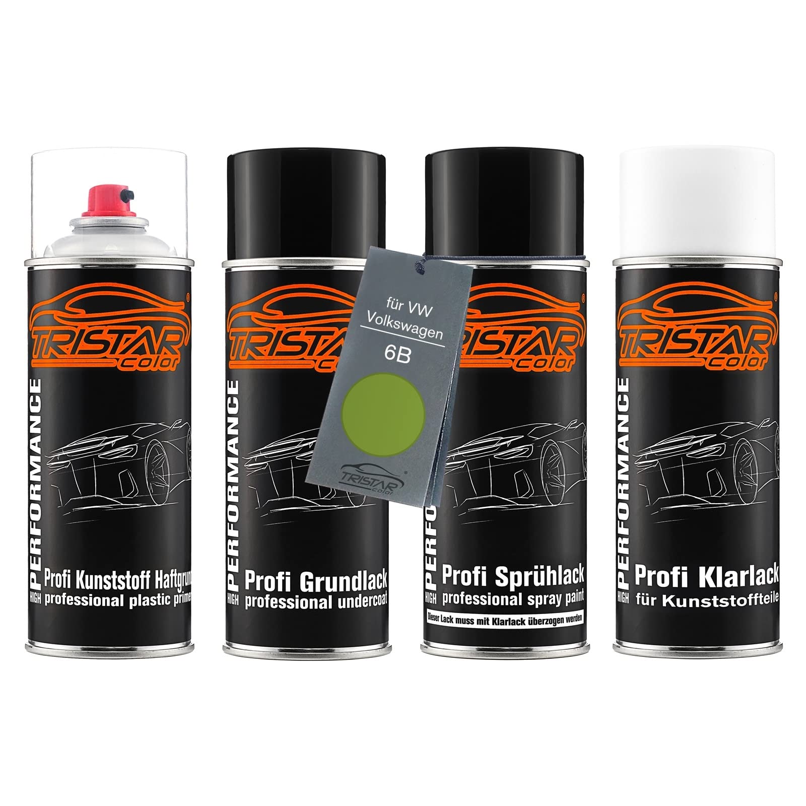 TRISTARcolor Lakier samochodowy w sprayu do plastiku do VW 6B Viperngrün M.