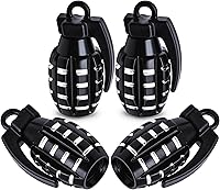 Vista 31 de 6 piezas tapas de válvula de neumático, cubiertas universales de válvula de neumático de aleación de aluminio para automóviles, camiones, SUV, Negro