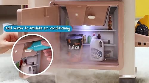 Miniatura 4 de Juego de juguetes de supermercado con carrito de compras, cafetería, 63 accesorios para niños pequeños preescolares de 3 a 7 años. por VALESSATI.