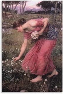 John William Waterhouse Neoclassical Wall Art Oil Painting Poster (56) Wall Art Poster Scroll Canvas Painting Picture Living Room Decor Home Framed/Unframed 12x18inch(30x45cm)