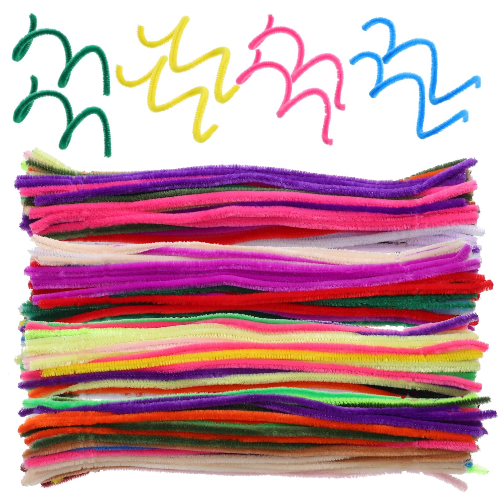 ARTIBETTER Material Pack 400 Pcs Pipe Cleaners Craft Fuzzy Sticks Assorted Colors Bendable DIY Craft Supplies