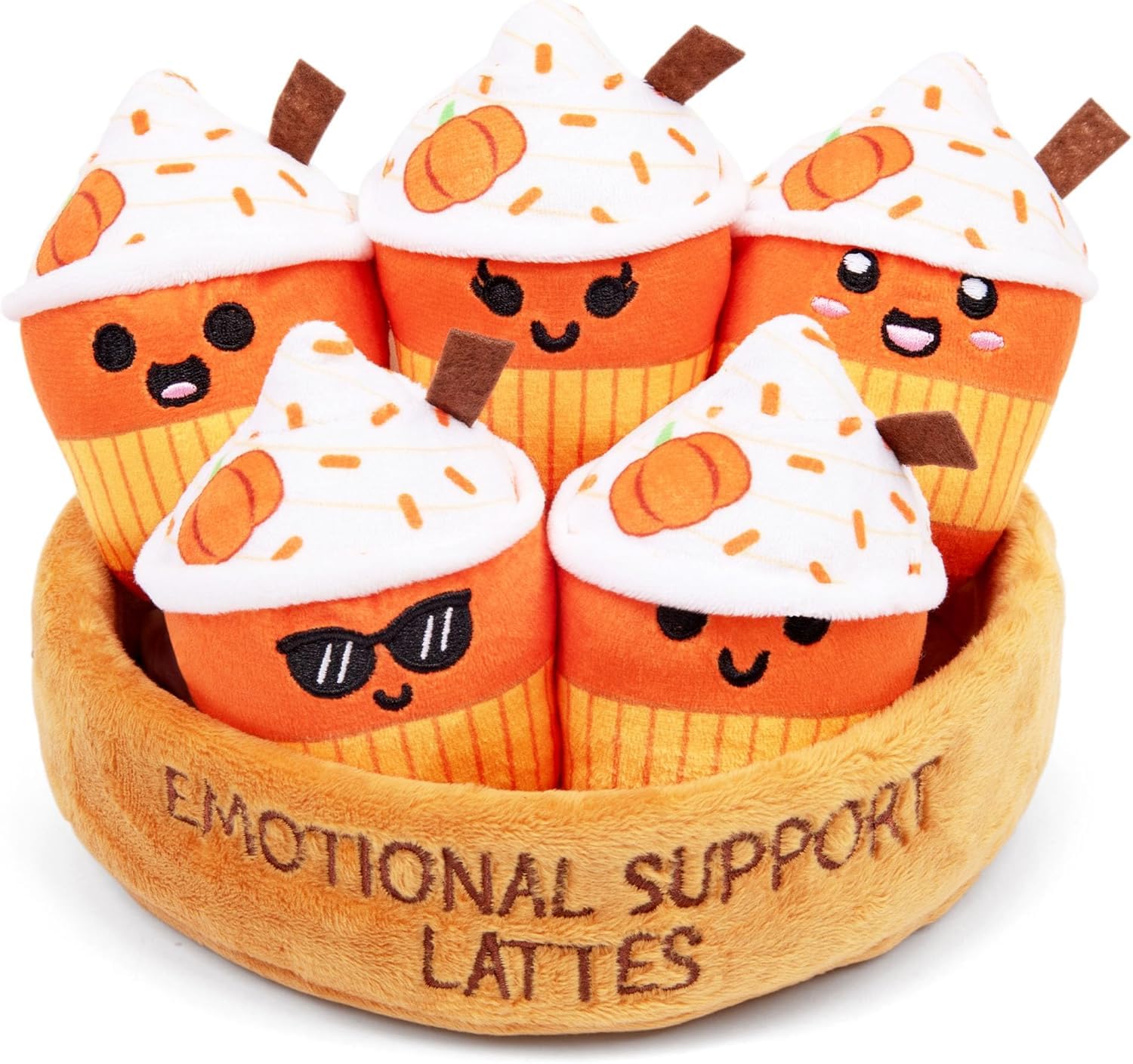 Emotional Support Lattes by Relatable, Fall Plushies Stuffed Animal Toy, Perfect Small Gift for Coffee Lovers Gift Baskets