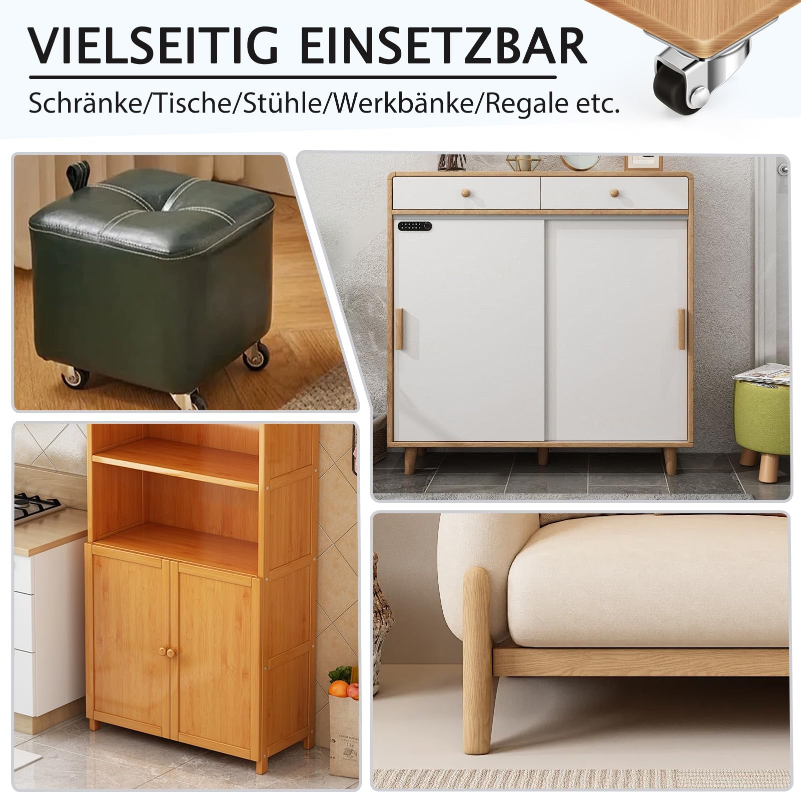 8 Stuks Kleine Meubelwielen, 360 Graden Kleine Zwenkwielen, Geruisloos Mini- Wielen met 32 Schroeven, Rolwiel van Rubber, Universeel Wiel, Meubelwielen, Klein Draaibaar voor Mini-Meubels, Stoelen 8 Stuks Kleine Meubelwielen, 360 Graden Kleine Zwenkwielen, Geruisloos Mini- Wielen met 32 Schroeven, Rolwiel van Rubber, Universeel Wiel, Meubelwielen, Klein Draaibaar voor Mini-Meubels, Stoelen