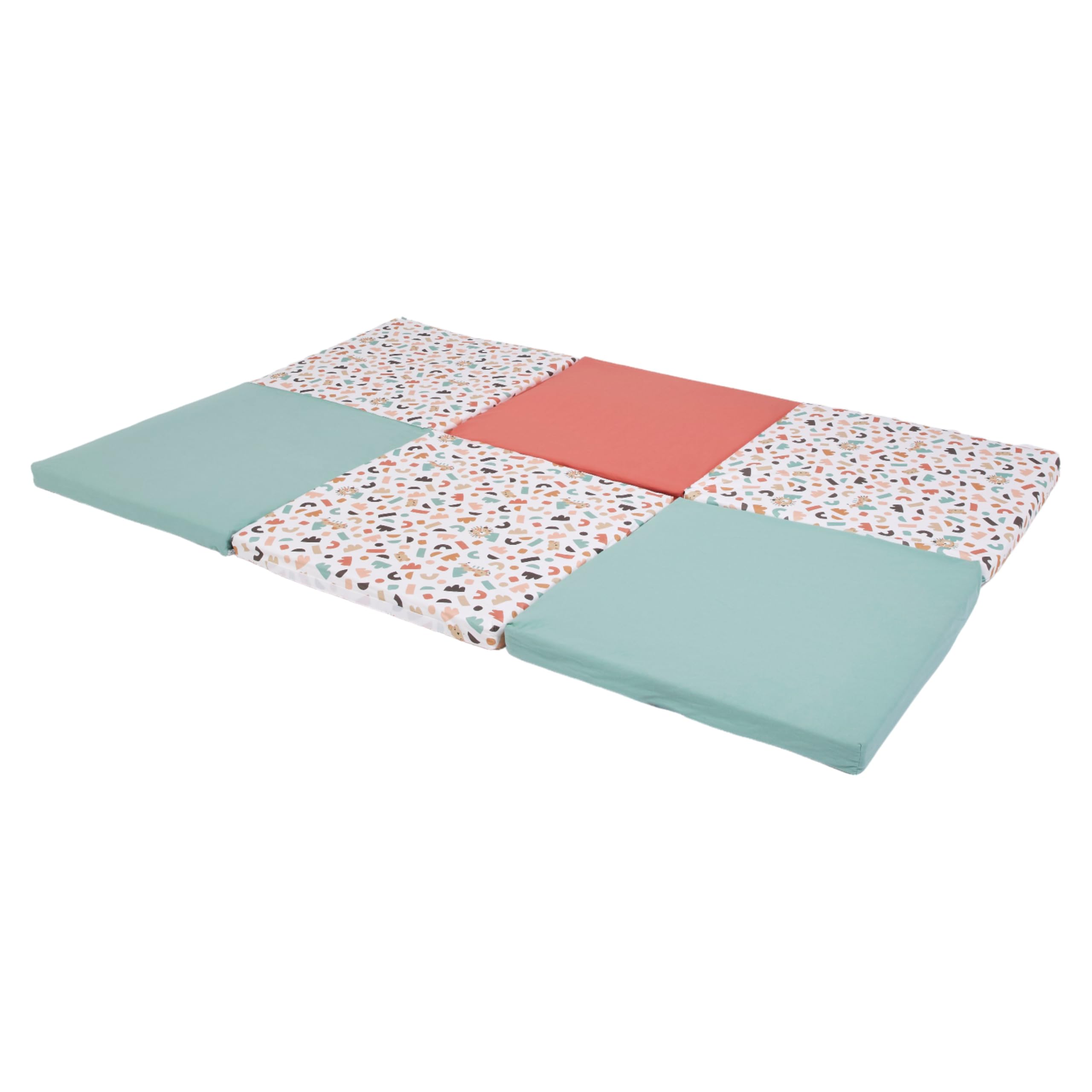 TINÉO - Maxi Tapis D'éveil - Maxi Tapis De Motricité - Maxi Tapis Bébé - Tapis de Jeu - Multifonction 5 en 1-120x180cm (Cache Coucou)