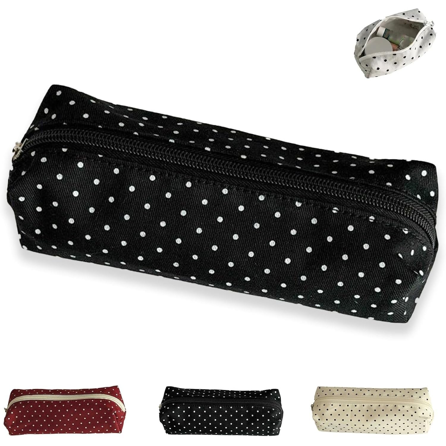 Cute Pencil Case Polka Dot Vintage Y2k Preppy Coquette Aesthetic Pouch