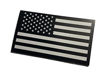 Forward Black and White American Flag IR Infrared Reflective Flag Morale Patch with Hook and Loop - Empire Tactical USA